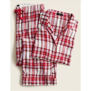 J. Crew Flannel Long Sleeve Pajama Set in Vintage Plaid BD210